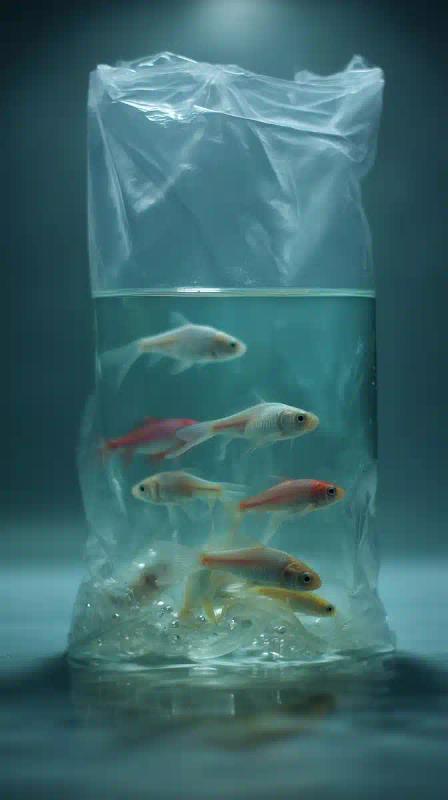 Raw Water Bag with Fish