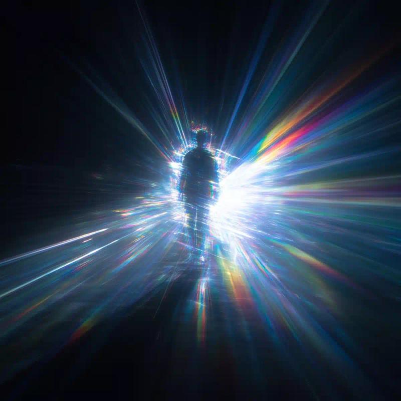 Futuristic Blurry Runner Illumination