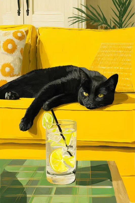Aesthetic Black Cat Cocktail