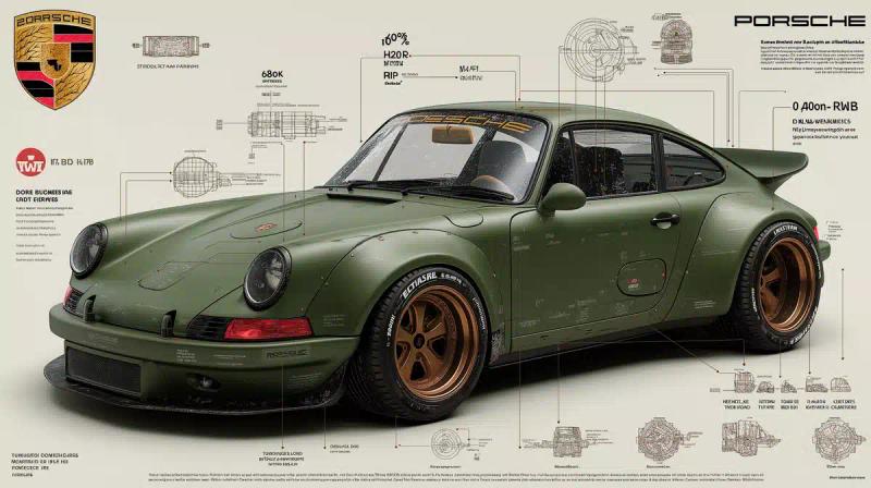 Porsche 911 RWB Infographic