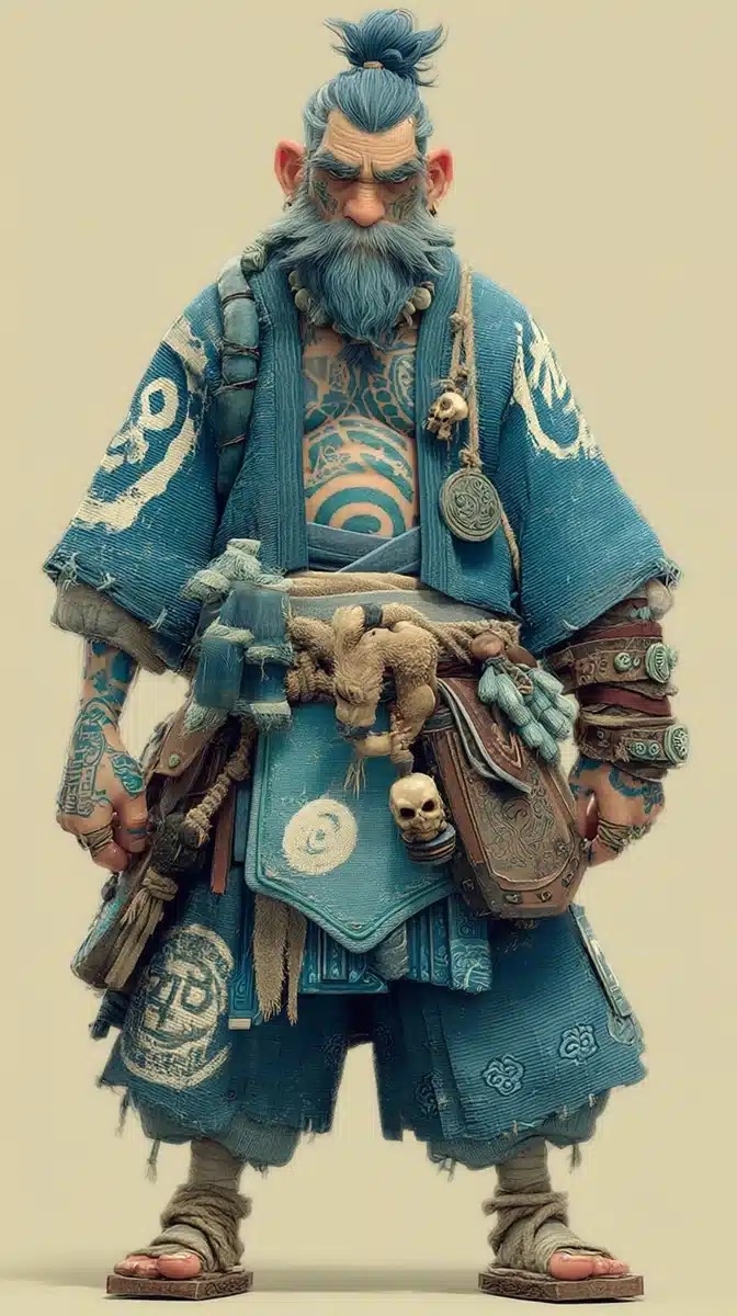 Blue-Haired Boy 3D Character
