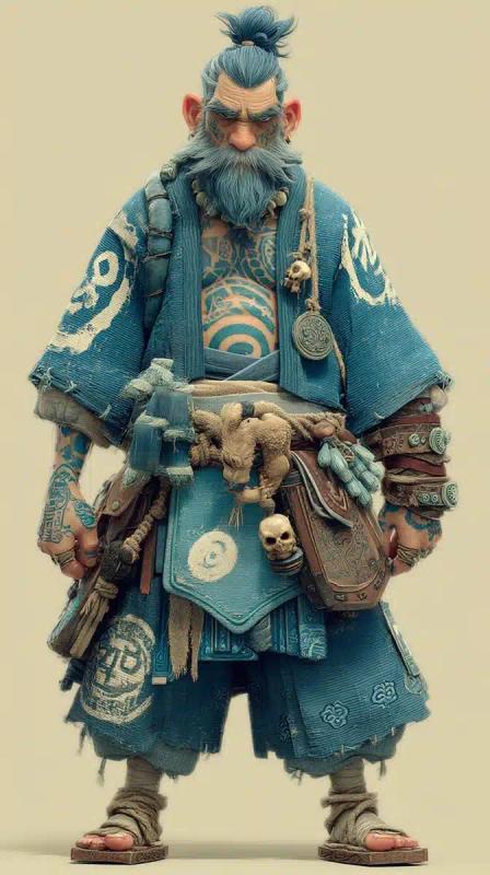 Blue-Haired Boy 3D Character