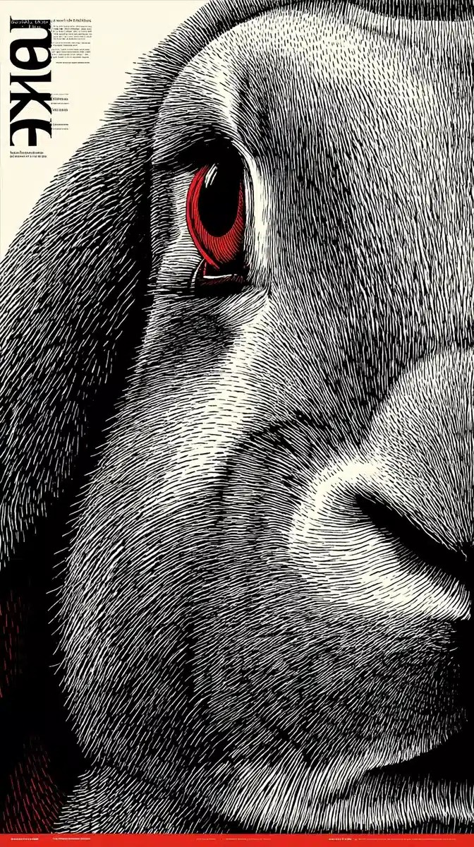 Bauhaus Poster Rabbits and Spectacles