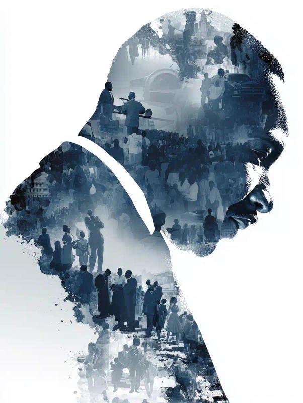 Silhouette of King Over America