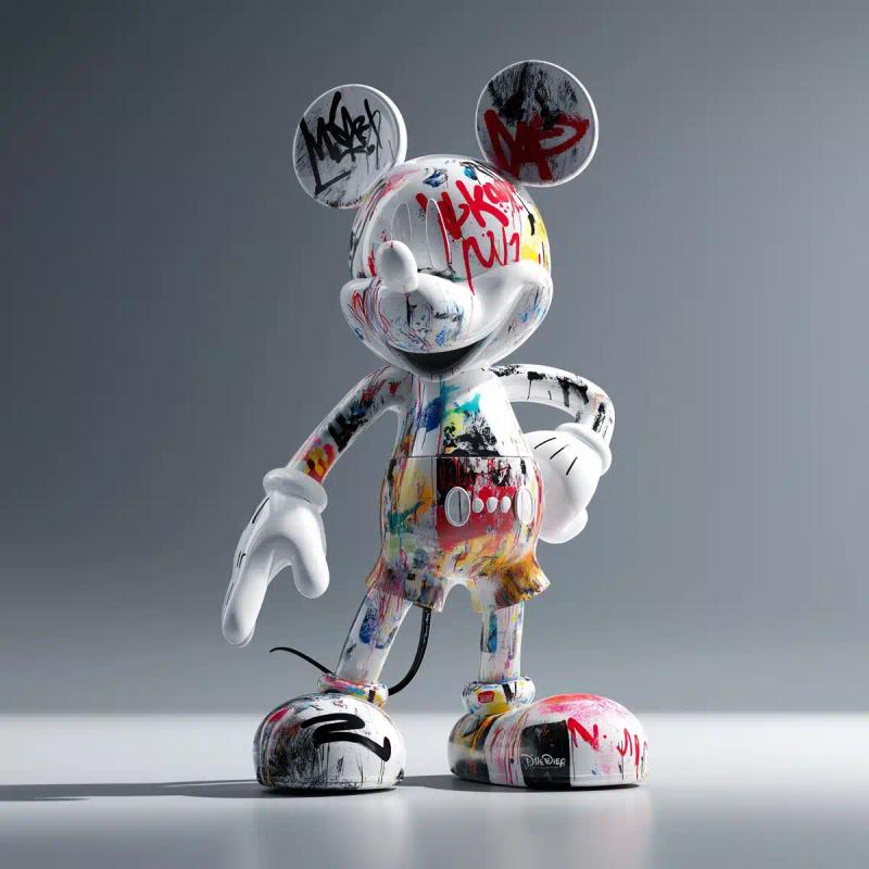Graffiti Mickey Diorama Display