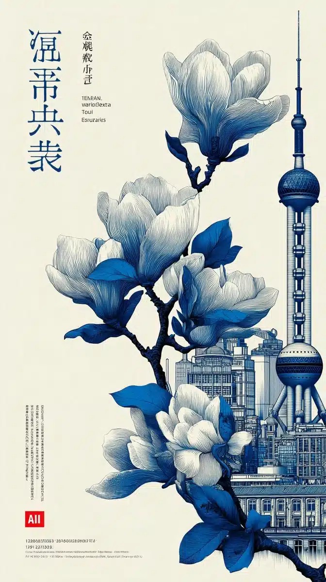 Ink Magnolia Tower Design