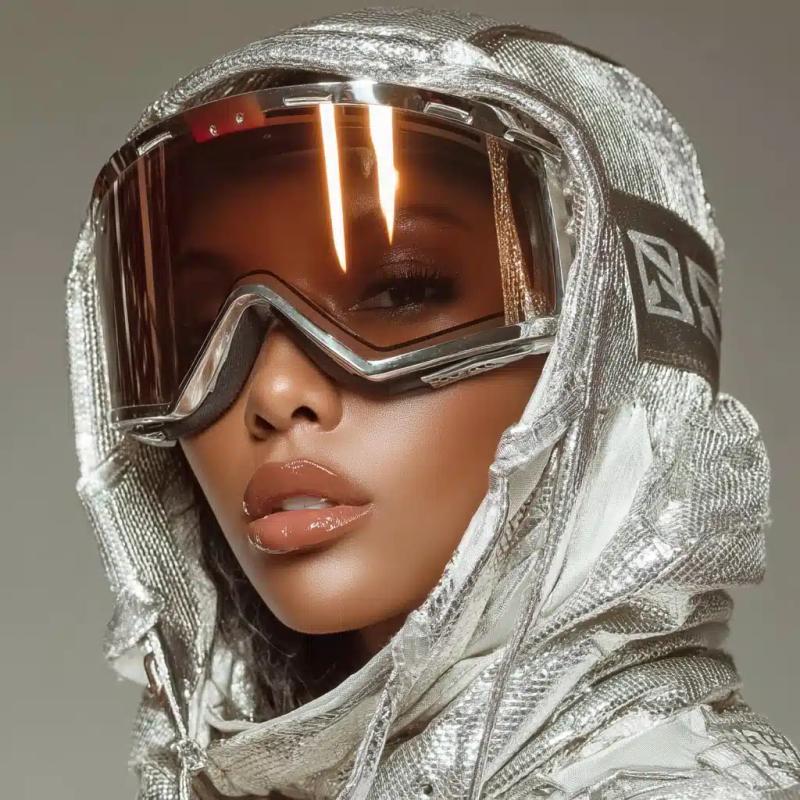 Hyperrealistic Cyberpunk Fashion Portrait