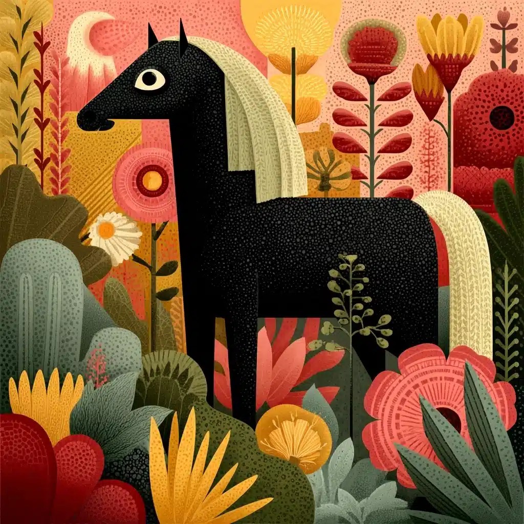 Surreal Horses by Josh Agle