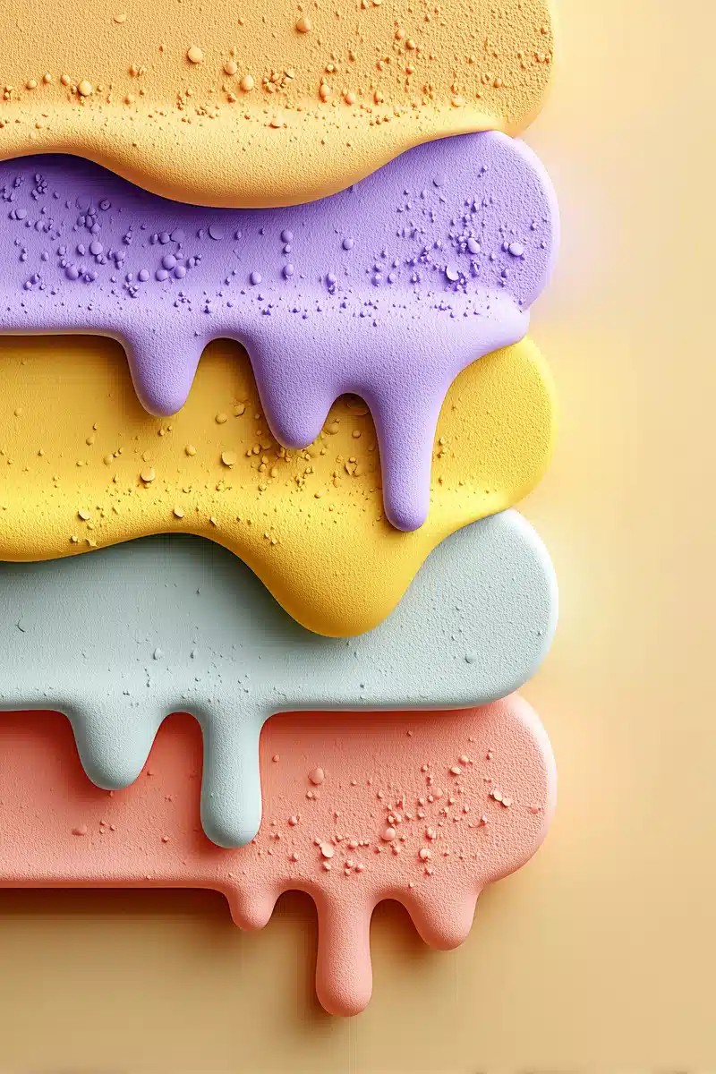 Pastel Wallpaper with Melting Popsicles