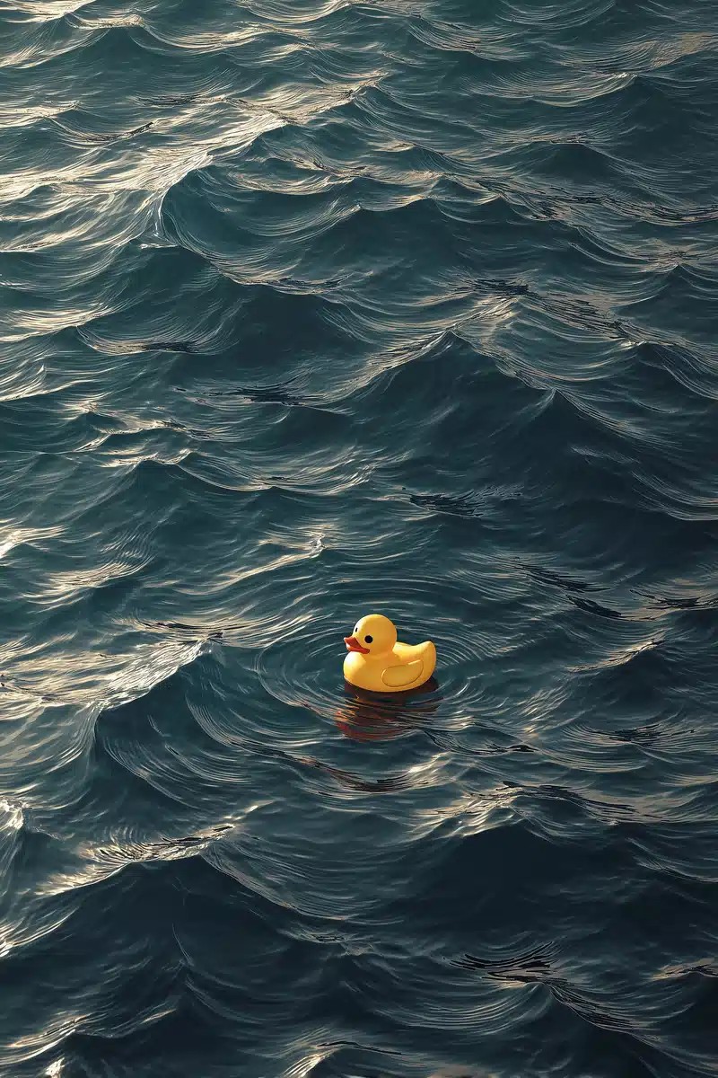 Rubber Duck in Ocean