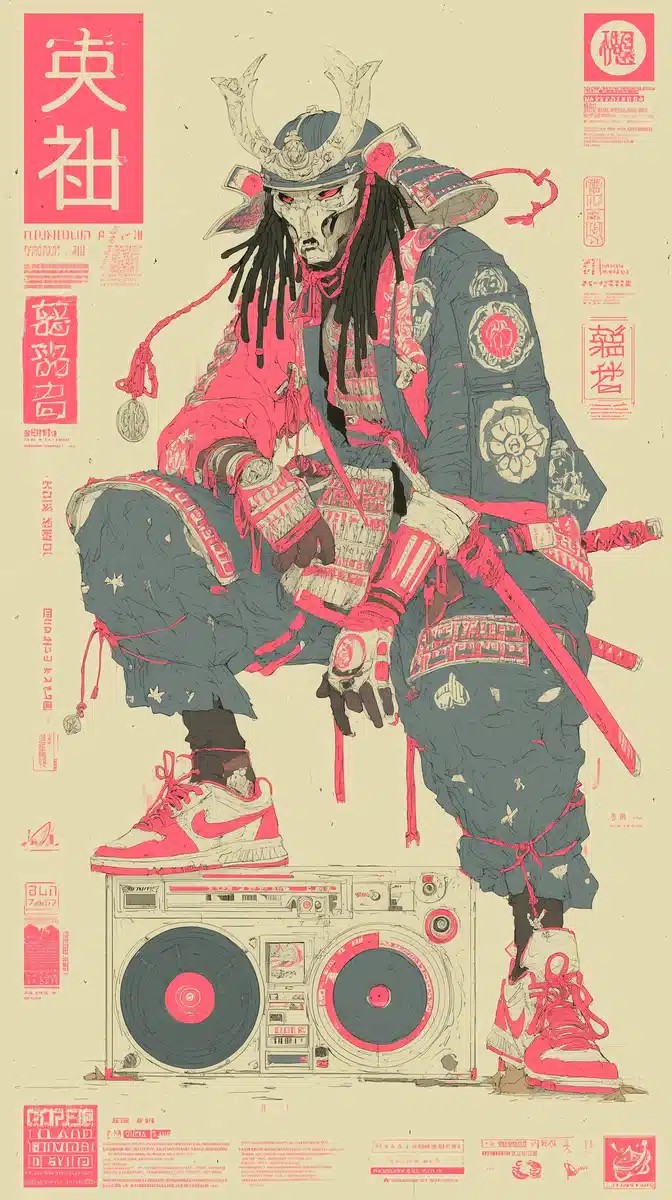 Samurai Rapper Magazine Poster