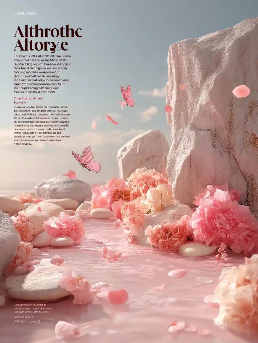 Serene Pink Landscape Design