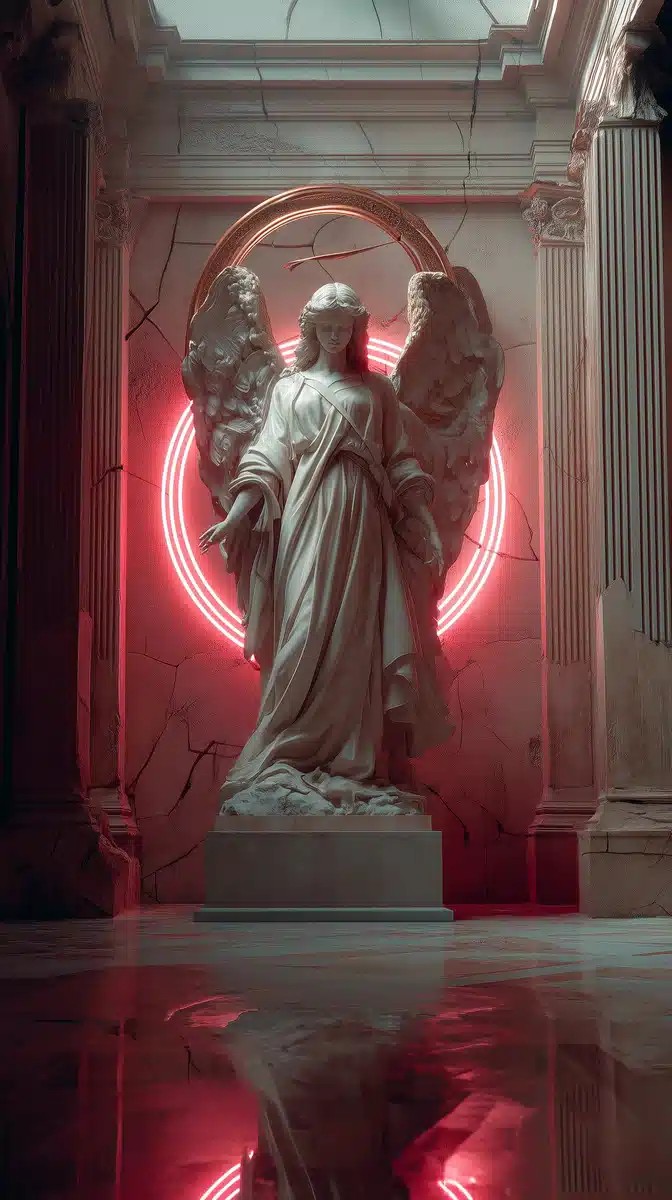 Baroque Angel in Neon