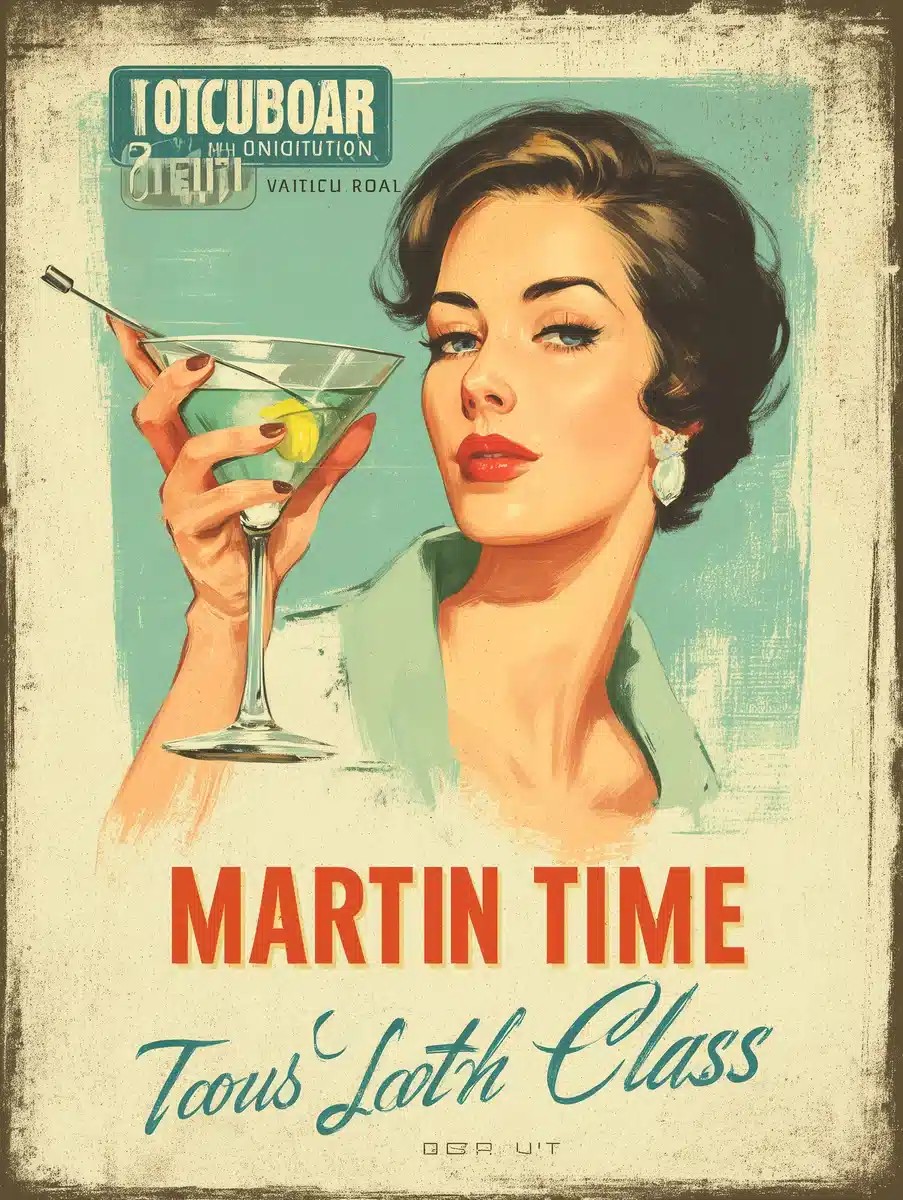 Vintage Martini Advertisement Design