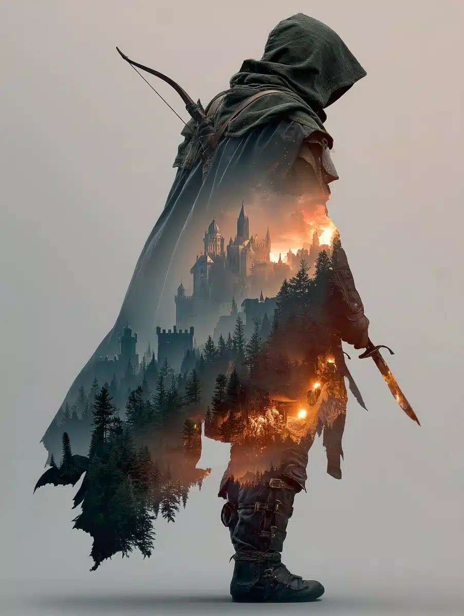Heroic Ranger with Double Exposure