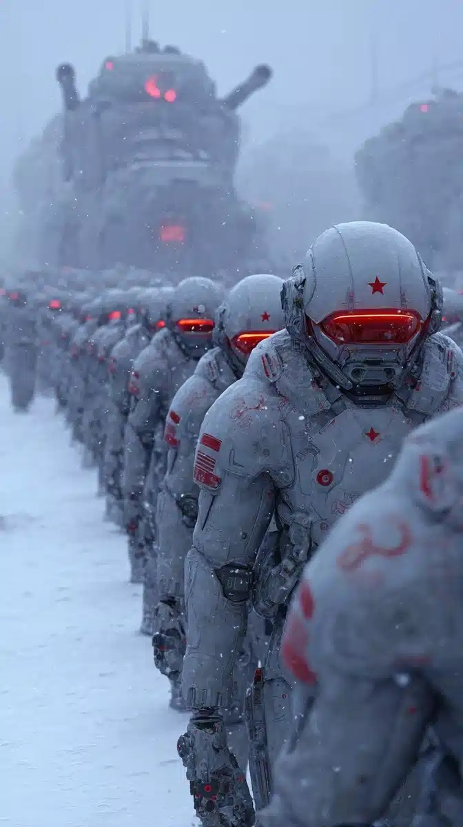 Futuristic Russian Army Marching