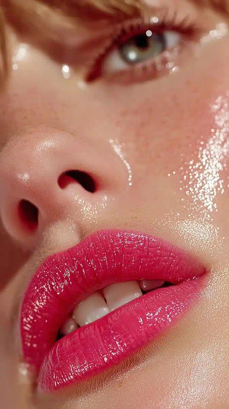 Lustrous Lips Close-Up