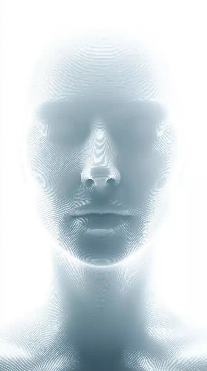 Ethereal Glass Woman Portrait