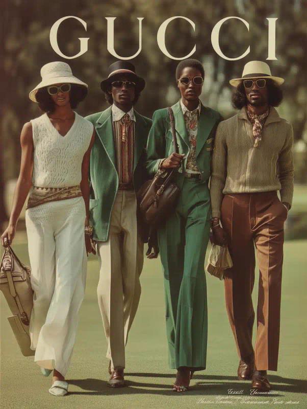 African-American Supermodels in Gucci