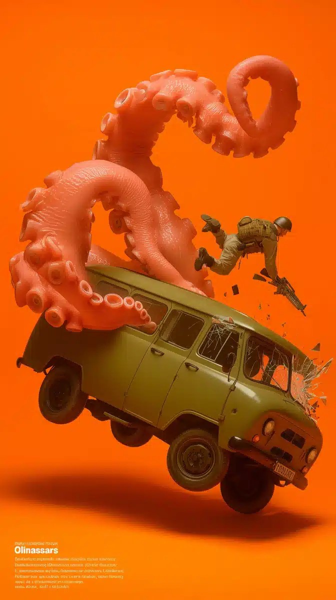 Surreal Tentacle Crush Illustration