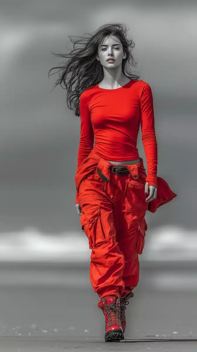 Cinematic Woman on Beach