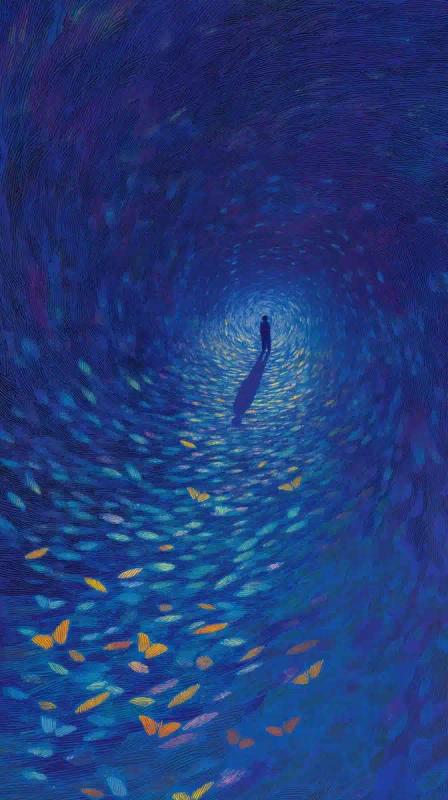 Surreal Butterflies in Tunnel