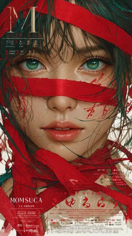 Transparent Woman with Ribbons