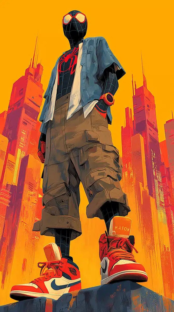 Futuristic Spider-Man in Streetwear