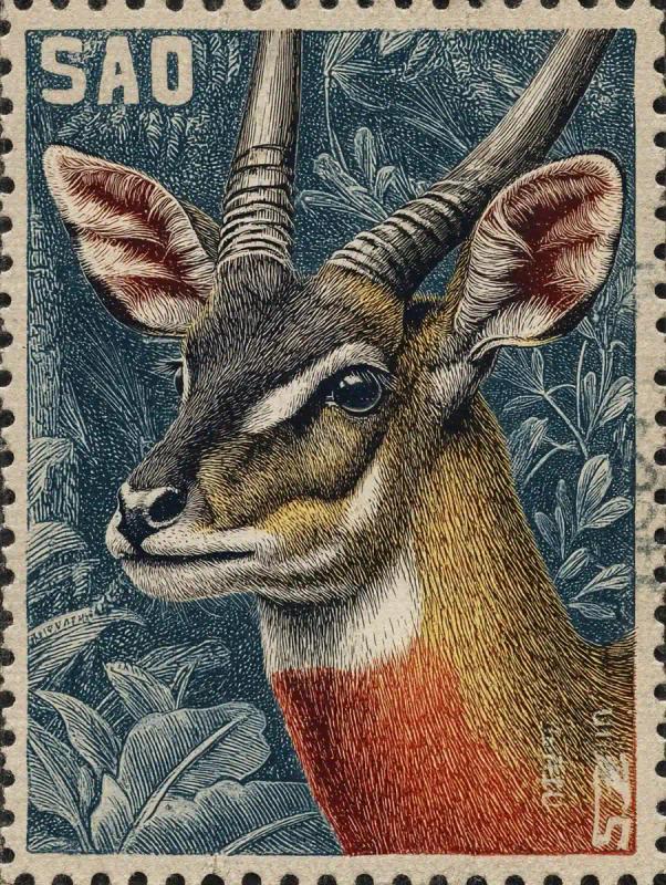 Antelope Postage Stamp Design