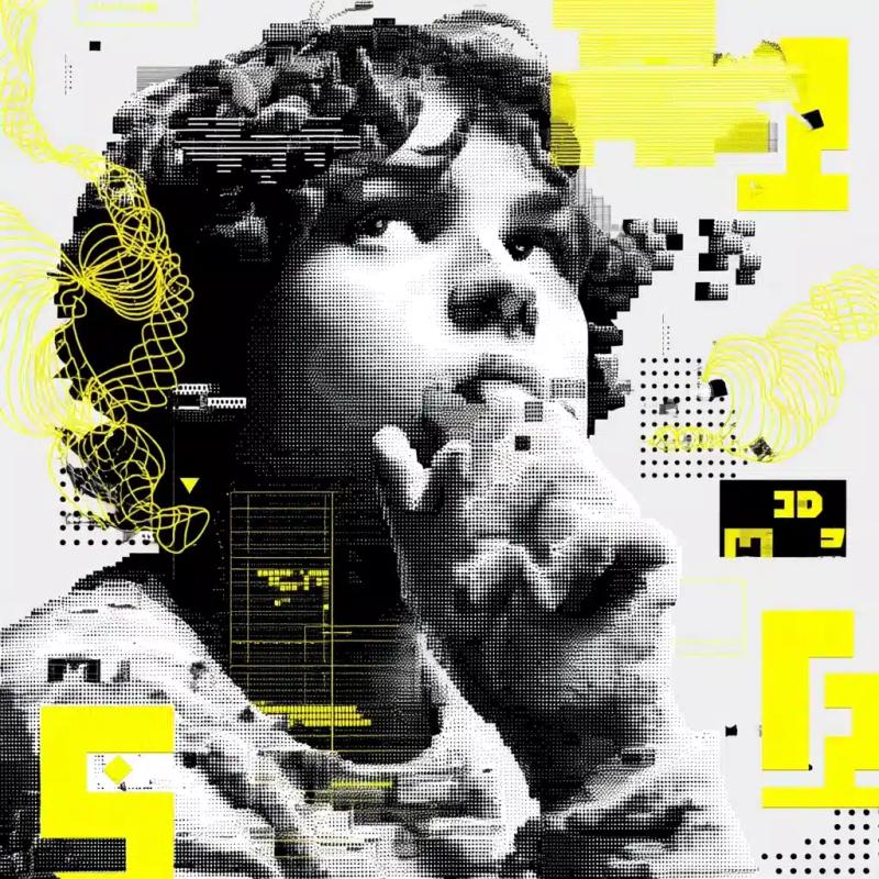 Pixel Art Teen Contemplation
