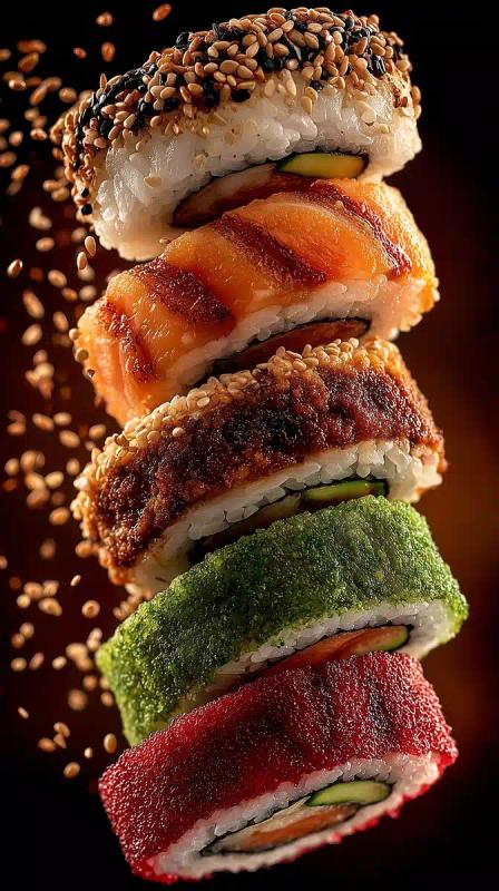 Floating Sushi Photography