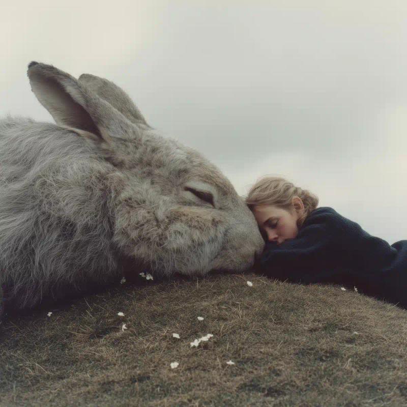 Shaggy Creature Napping Photograph
