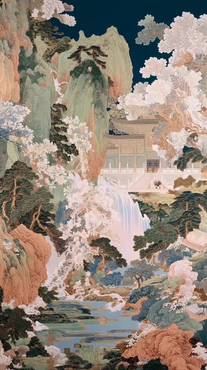 Mucha-Style Dunhuang Mural