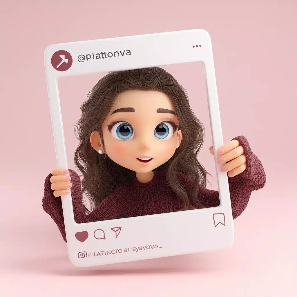 3D Cartoon Girl Instagram