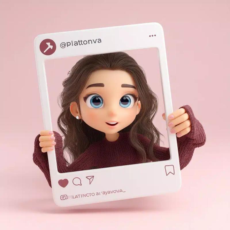 3D Cartoon Girl Instagram