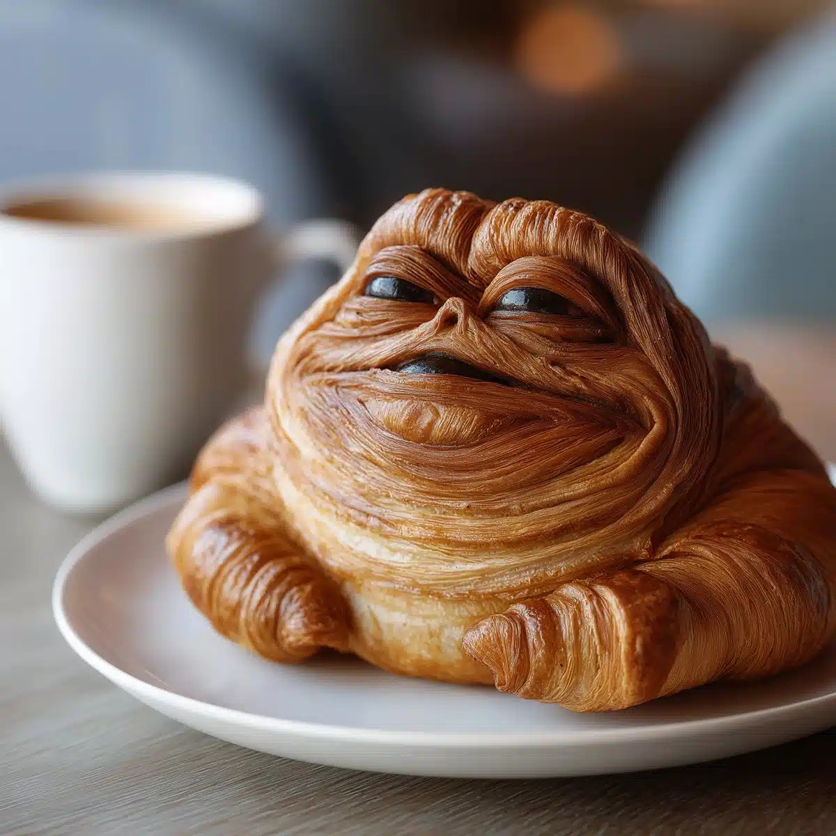 Jabba Croissant on Plate