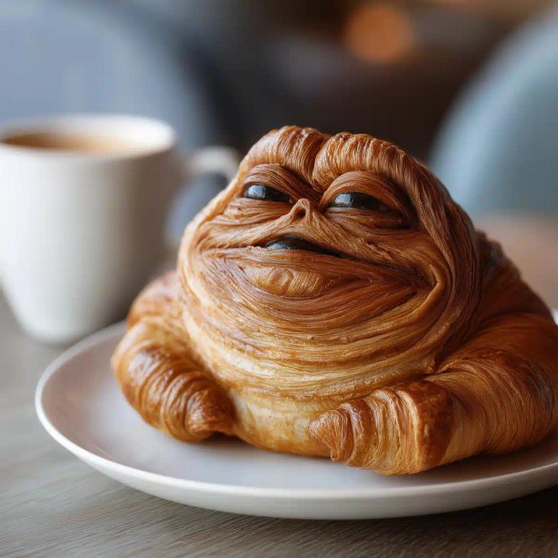 Jabba Croissant on Plate