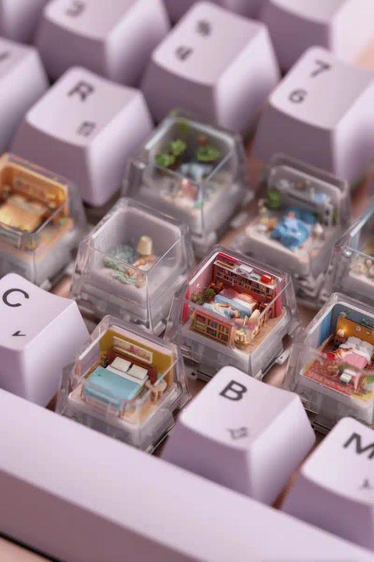 Miniature Bedrooms Under Keycaps
