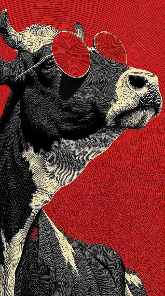 Bauhaus Poster Red Cow Spectacles
