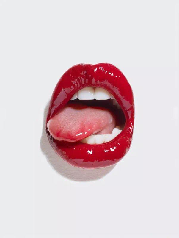 Hyper-Realistic Red Lips