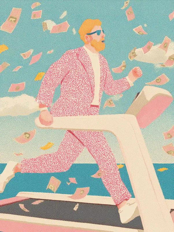 Wealthy Man on Treadmill
