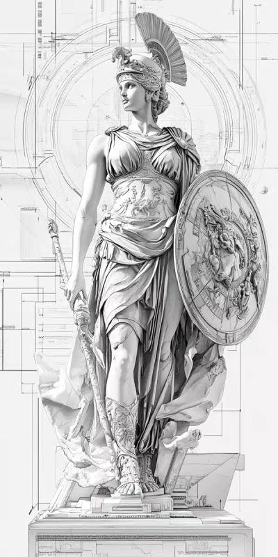 Athena Statue in Blueprint