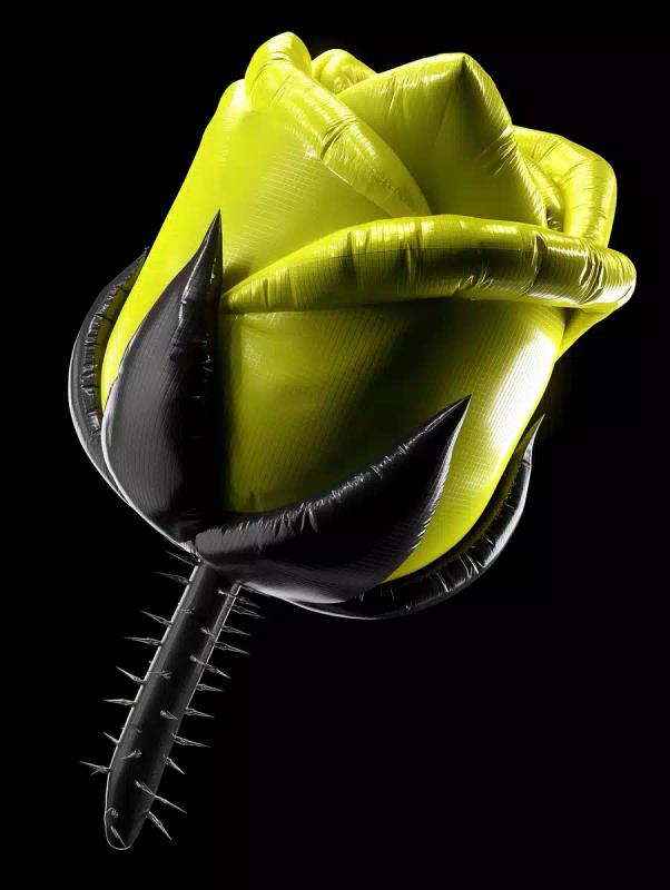 3D Inflatable Yellow Rose