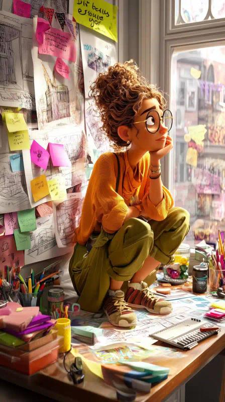 Creative Professional in Pixar Style