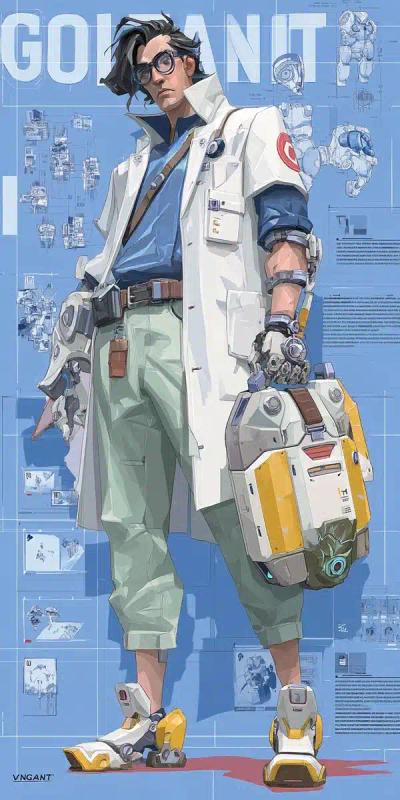 High-Tech Doctor in Valorant Style
