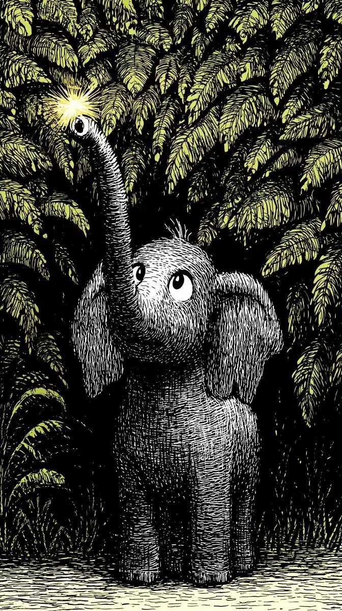 Mystical Elephant in Jungle