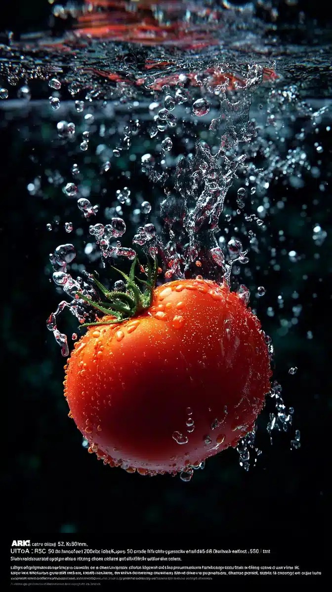 Macro Tomato Splash Photography