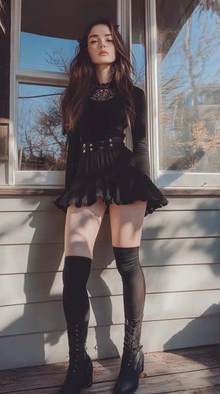 Stylish Woman in Black