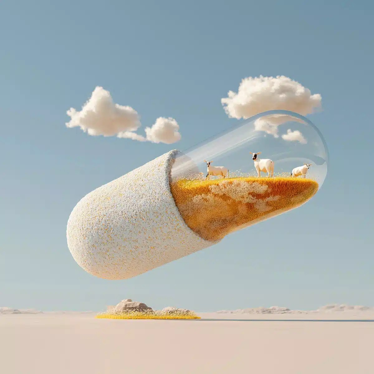 3D Donut Capsule Landscape
