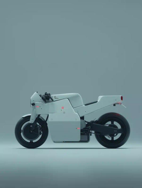 Minimalist White Motorcycle Design